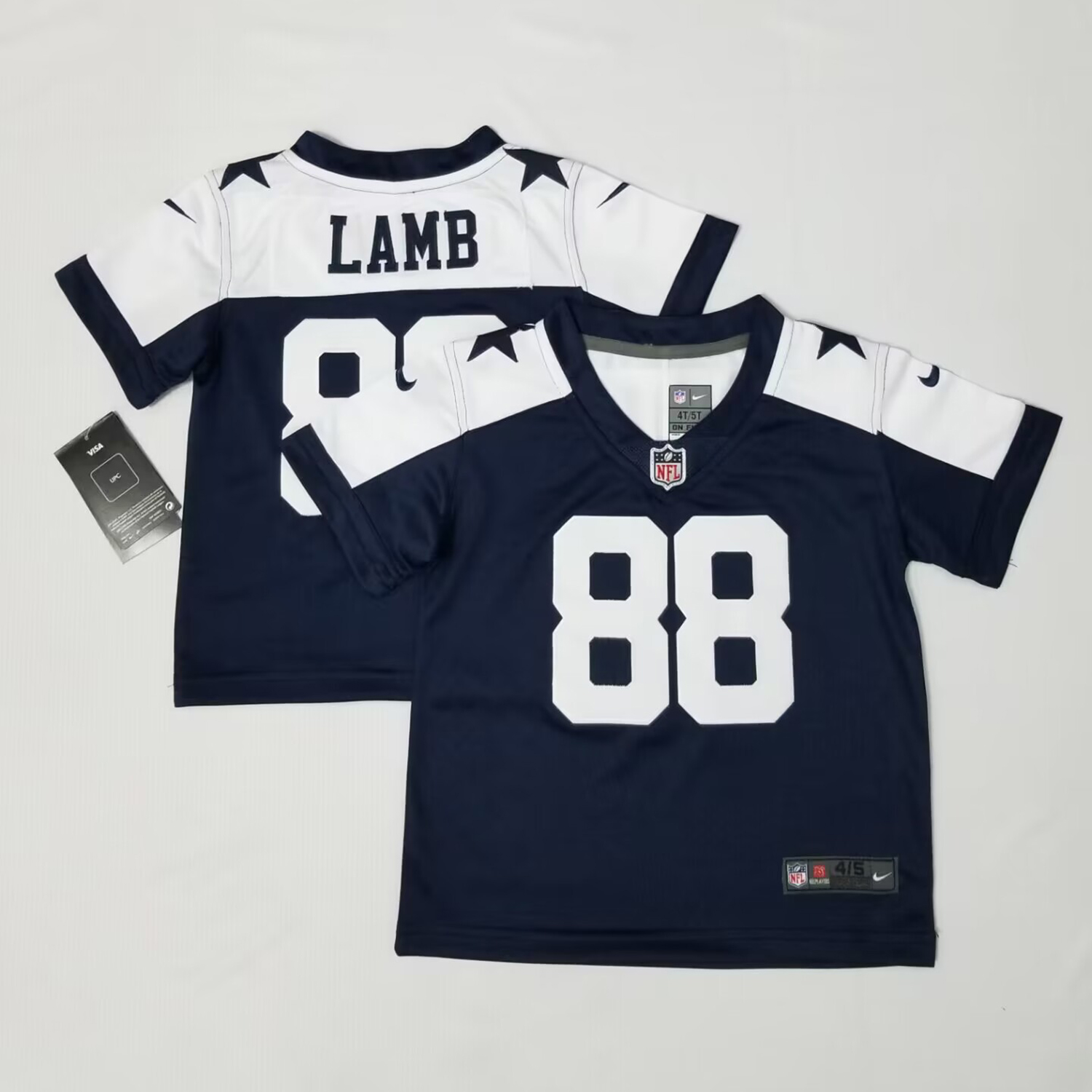 Toddler Nike Cowboys #88 CeeDee Lamb Navy Blue Thanksgiving Stitched NFL Vapor Untouchable Limited Throwback Jersey